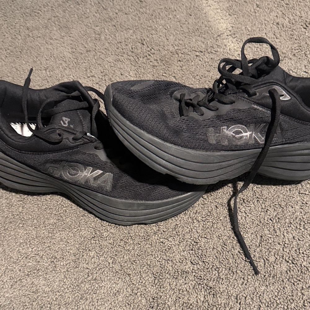 Hoka Men's Black Athletic Shoes
Just missing insoles 
Used but good condition